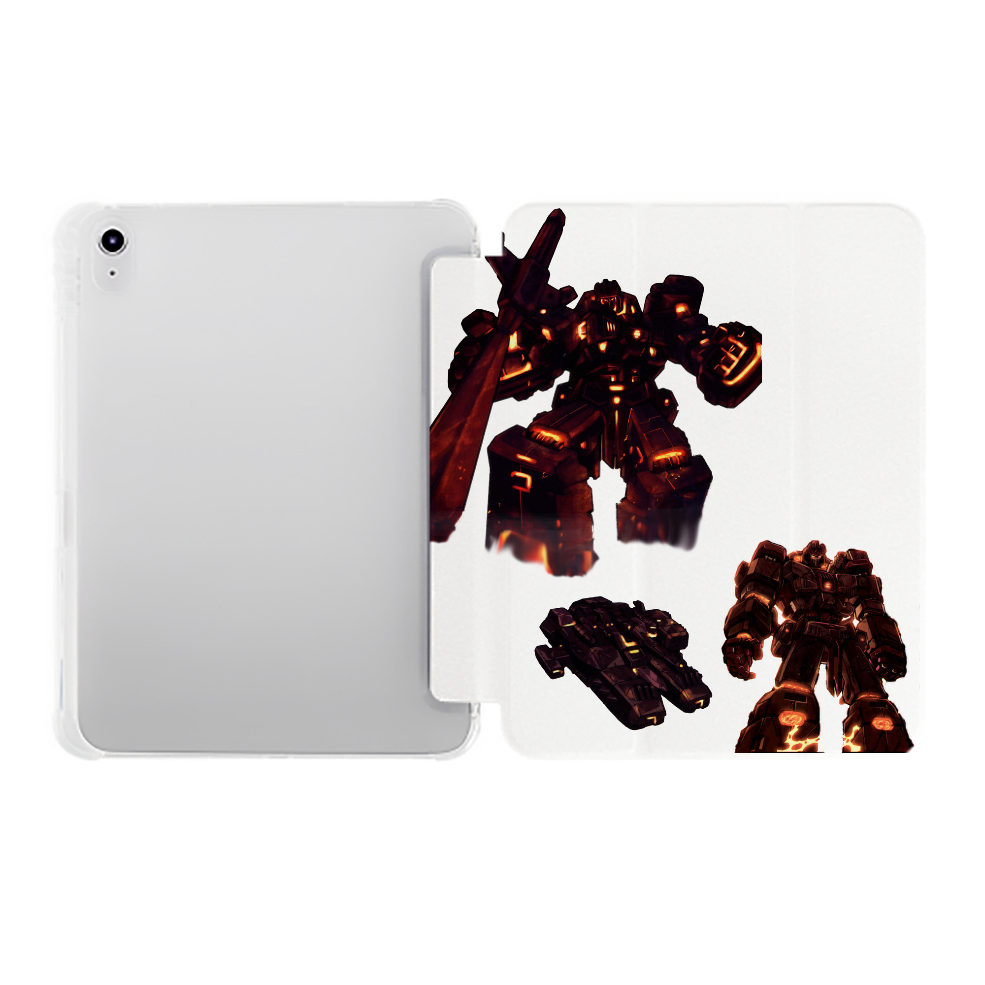 （画像用）  IPad ケース ペン収納付き 三つ折りスタンド PUレザー×シリコン 対応機種9.5/10.5/10.9インチ
